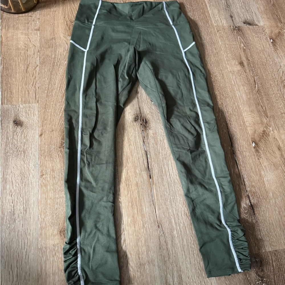 Free People Movement Green Leggings Tight You're A Peach High Rise Women’s Sz S
